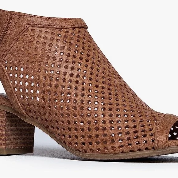 Adams Shoes New J Adams Booties For Womenpeep Toe Low Block